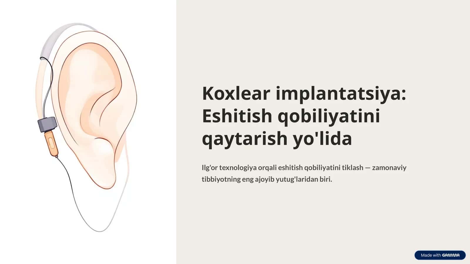 Koxlear implantatsiya