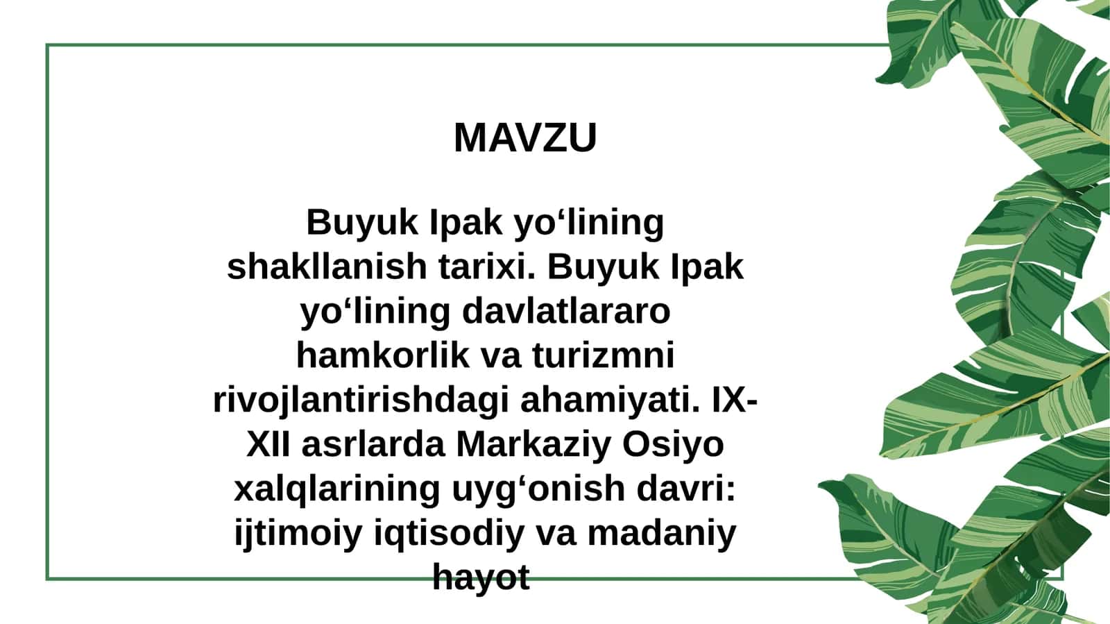 Buyuk Ipakyoʻlining shakllanishi tarixi