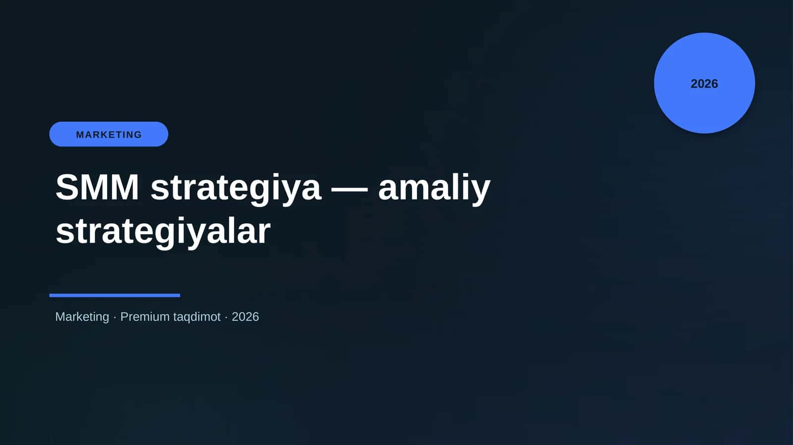 SMM strategiya — amaliy strategiyalar