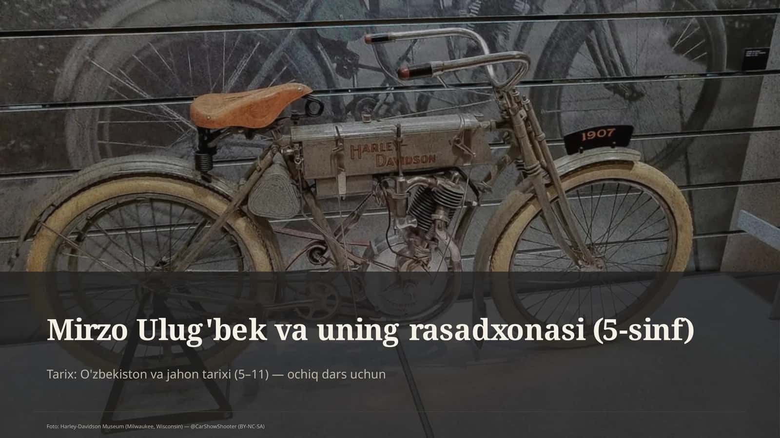 Mirzo Ulug'bek va uning rasadxonasi (5-sinf)