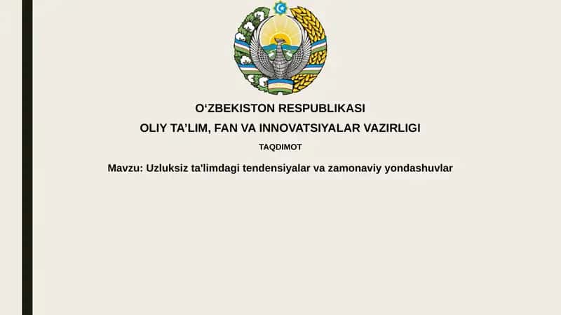 Umr bo'yi ta'limda tendensiyalar va zamonaviy yondashuvlar