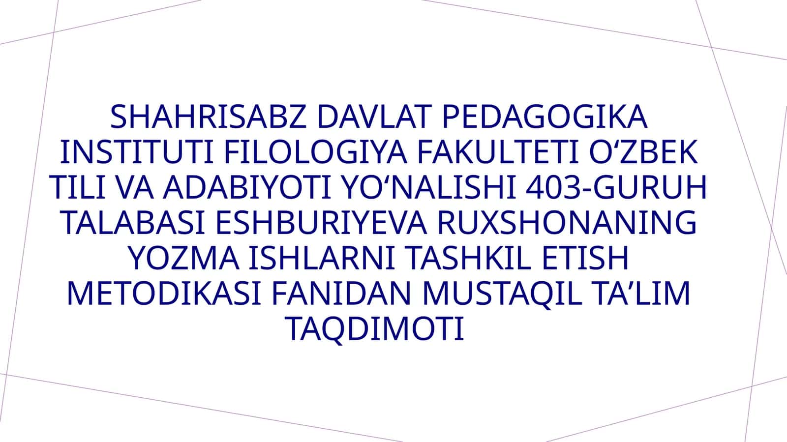 Bayon yozish usullari. Bayonni baholash metodlari
