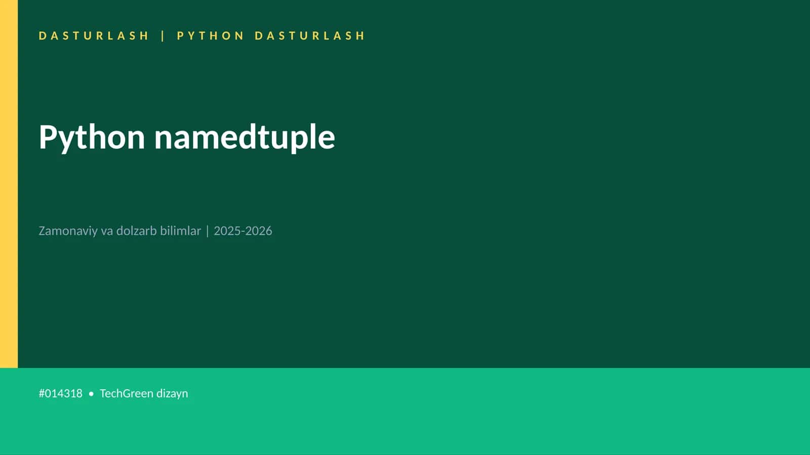 Python namedtuple