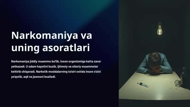 Narkomaniya va uning asoratlari