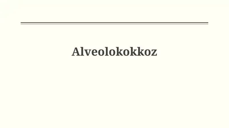Alveolokokkoz