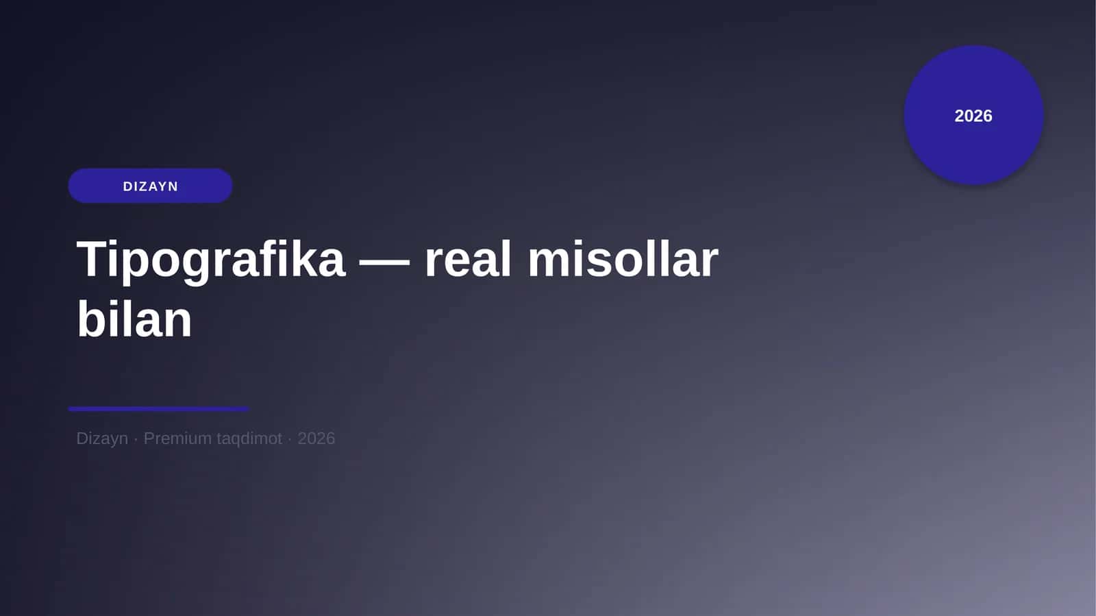 Tipografika — real misollar bilan