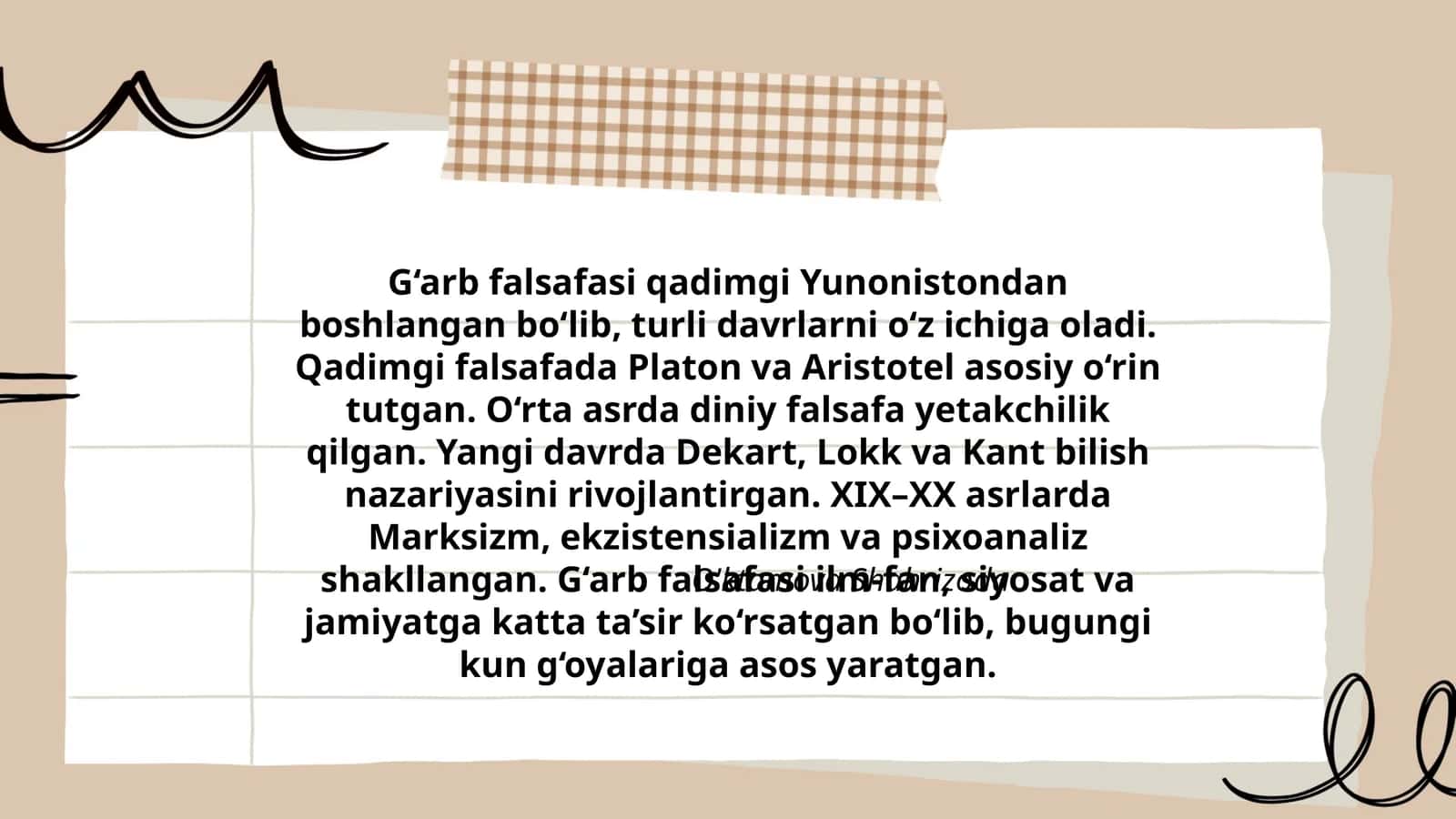 Qadimgi G‘arb Falsafasi
