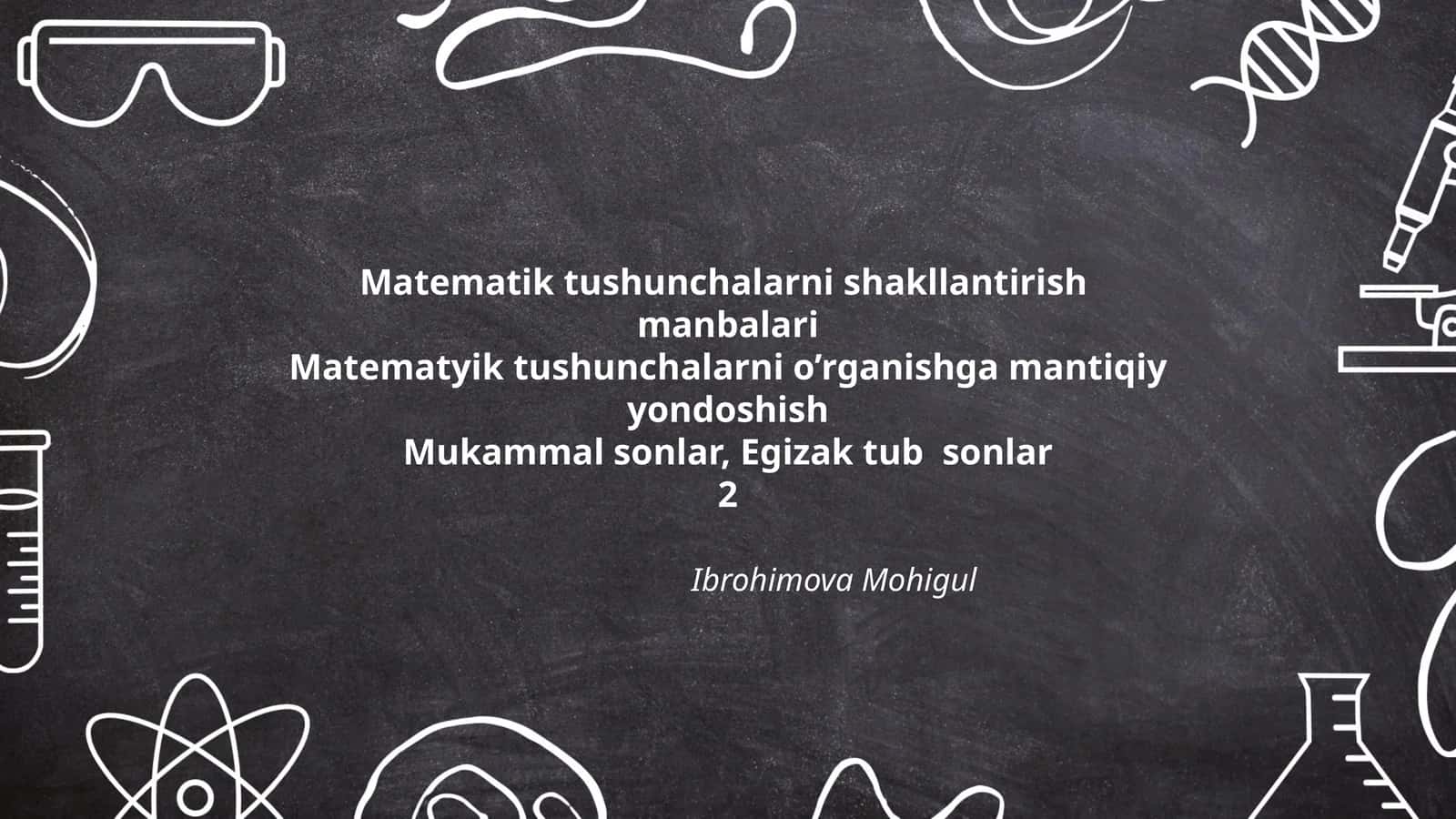 Matematik tushunchalarni shakllantirish manbalari