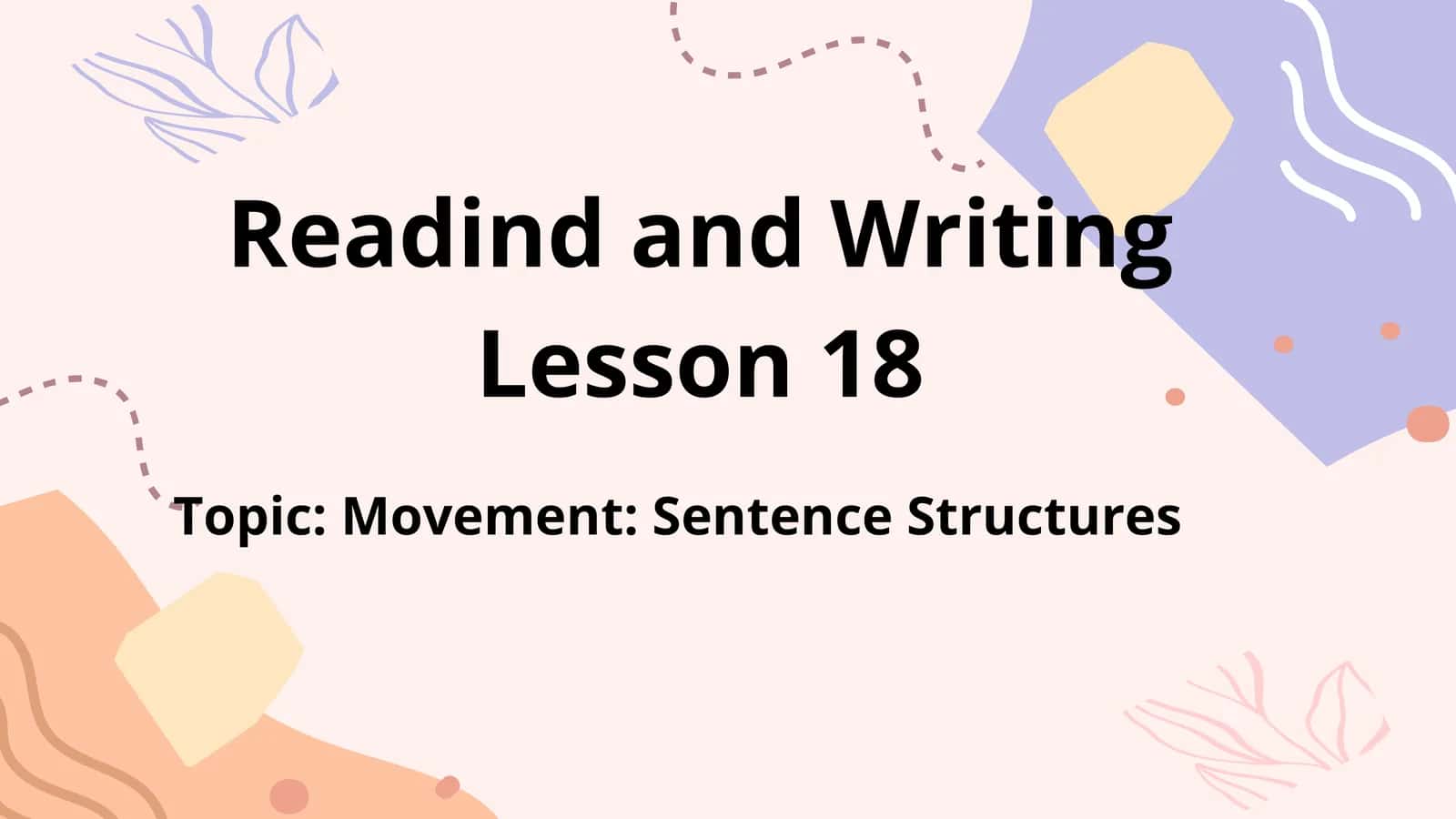 Readind and Writing