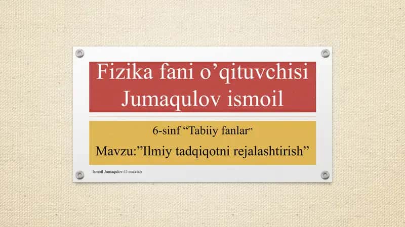 Ilmiy tezis yozish va tayyorlash tartibi