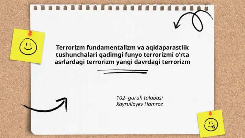 Terrorizm fundamentalizm va aqidaparastlik tushunchalari