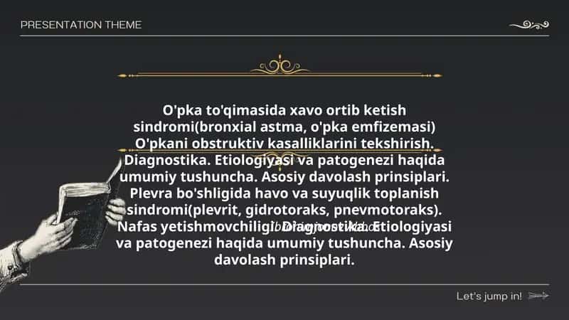 O'pka to'qimasida xavo ortib ketish sindromi(bronxial astma, o'pka emfizemasi)