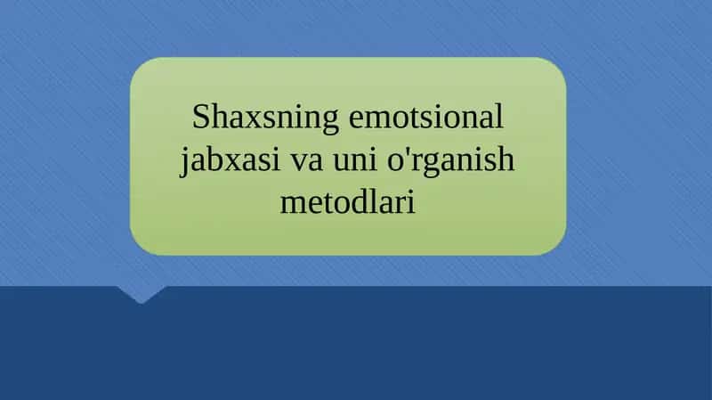 Emotsiya va uning mohiyati