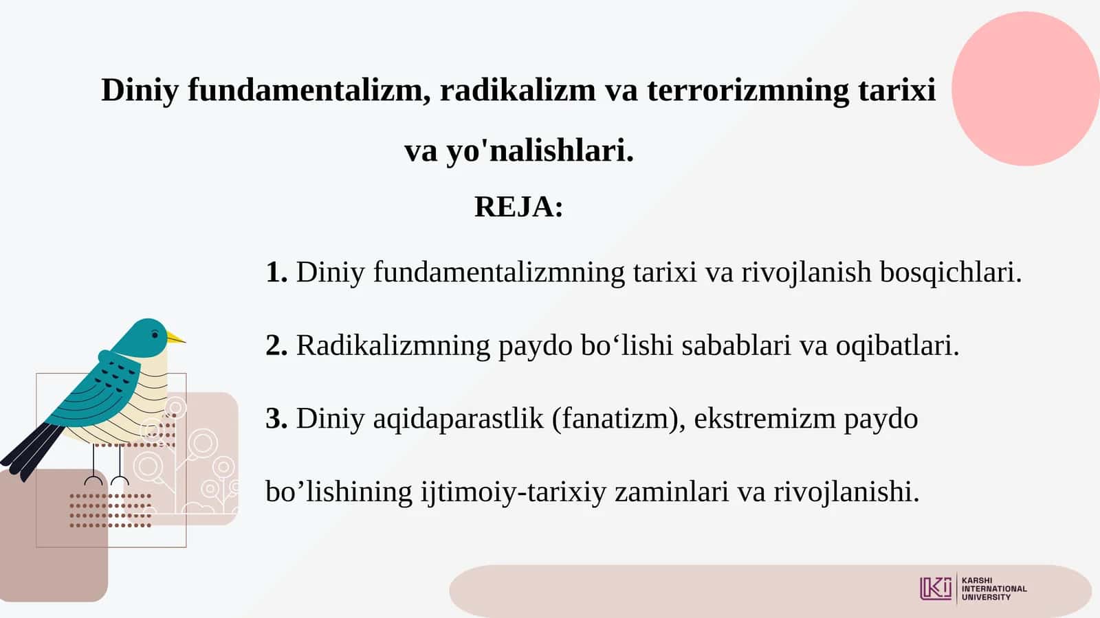 Diniy fundamentalizm, radikalizm va terrorizmning tarixi va yo'nalishlari