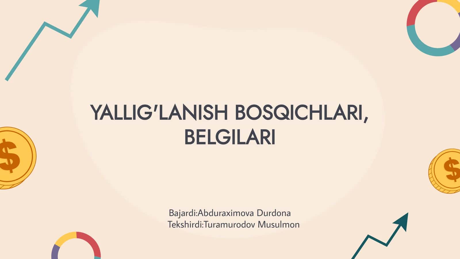 YALLIG'LANISH BOSQICHLARI, BELGILARI
