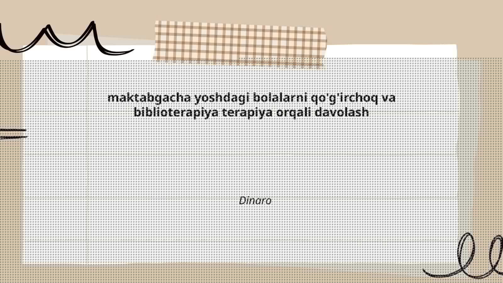 Qo'g'irchoq va Biblioterapiya Terapiyasi