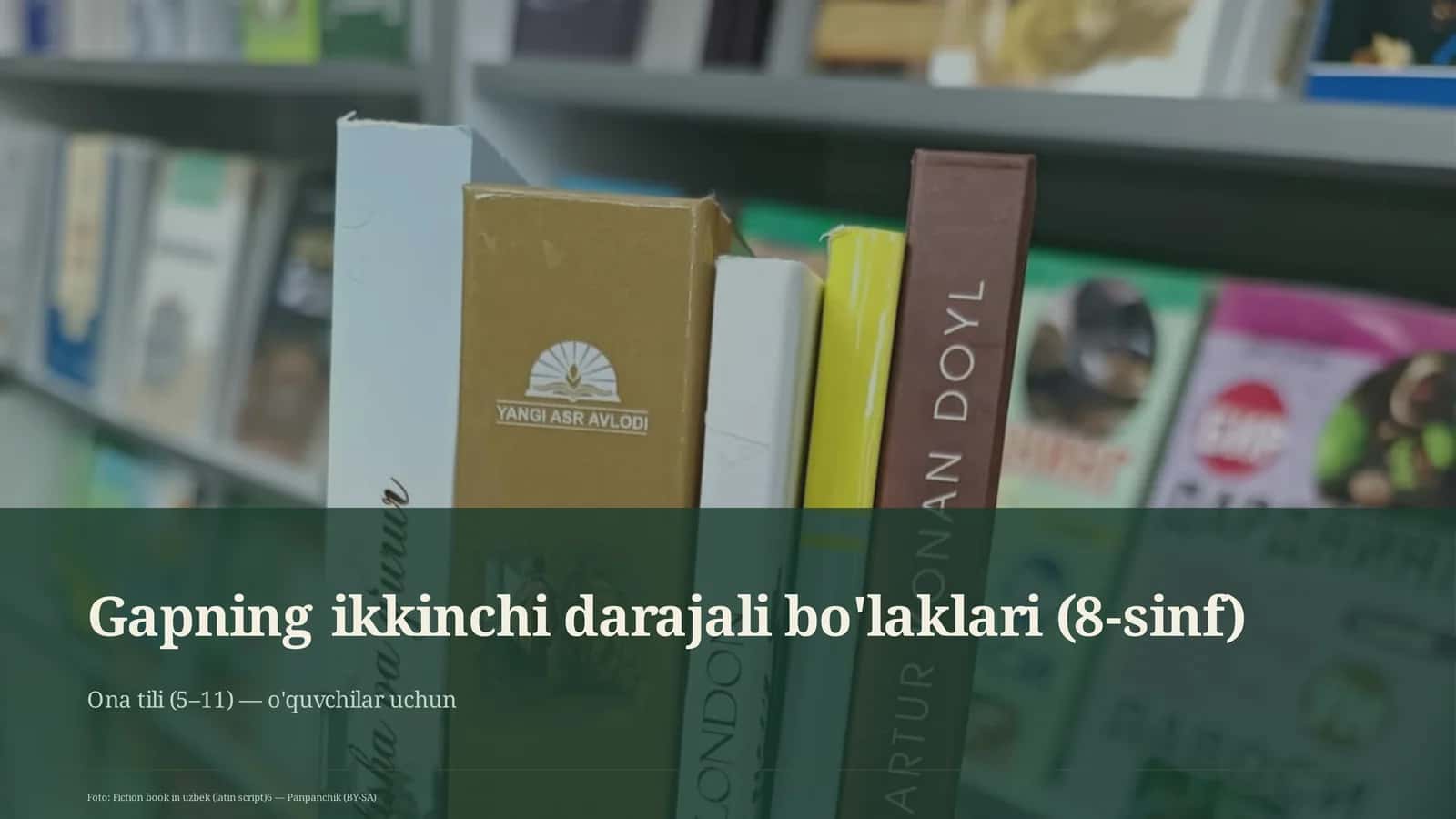 Gapning ikkinchi darajali bo'laklari (8-sinf)