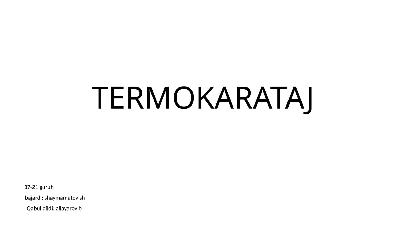 TERMOKARATAJ