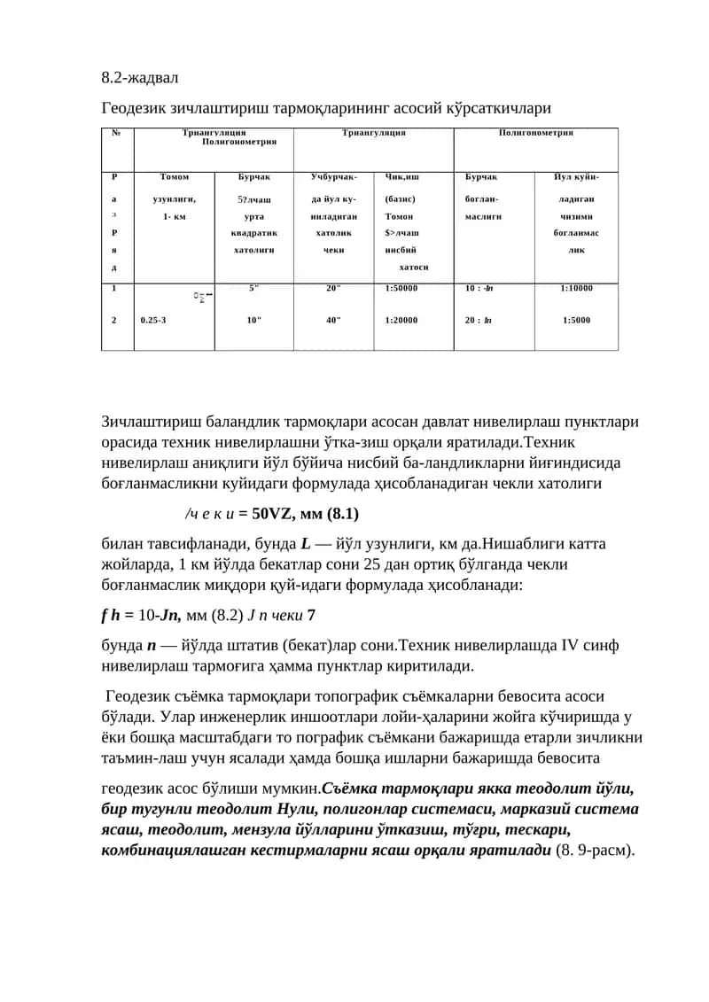 Геодезик зичлаштириш тармоқлари