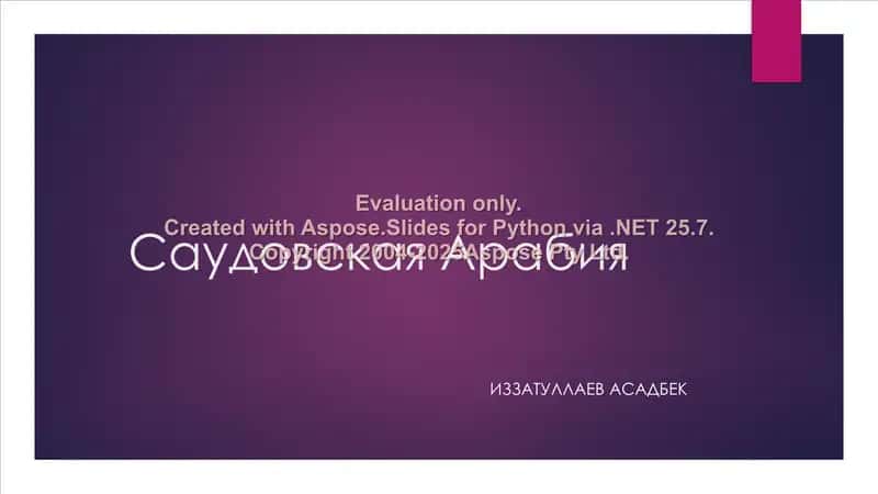 Саудовская Аравия