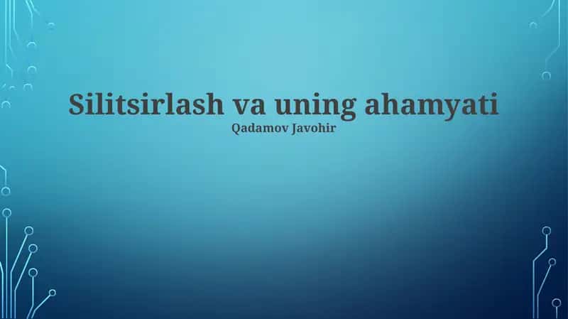 Cho'kinishni oʻrganish usullari