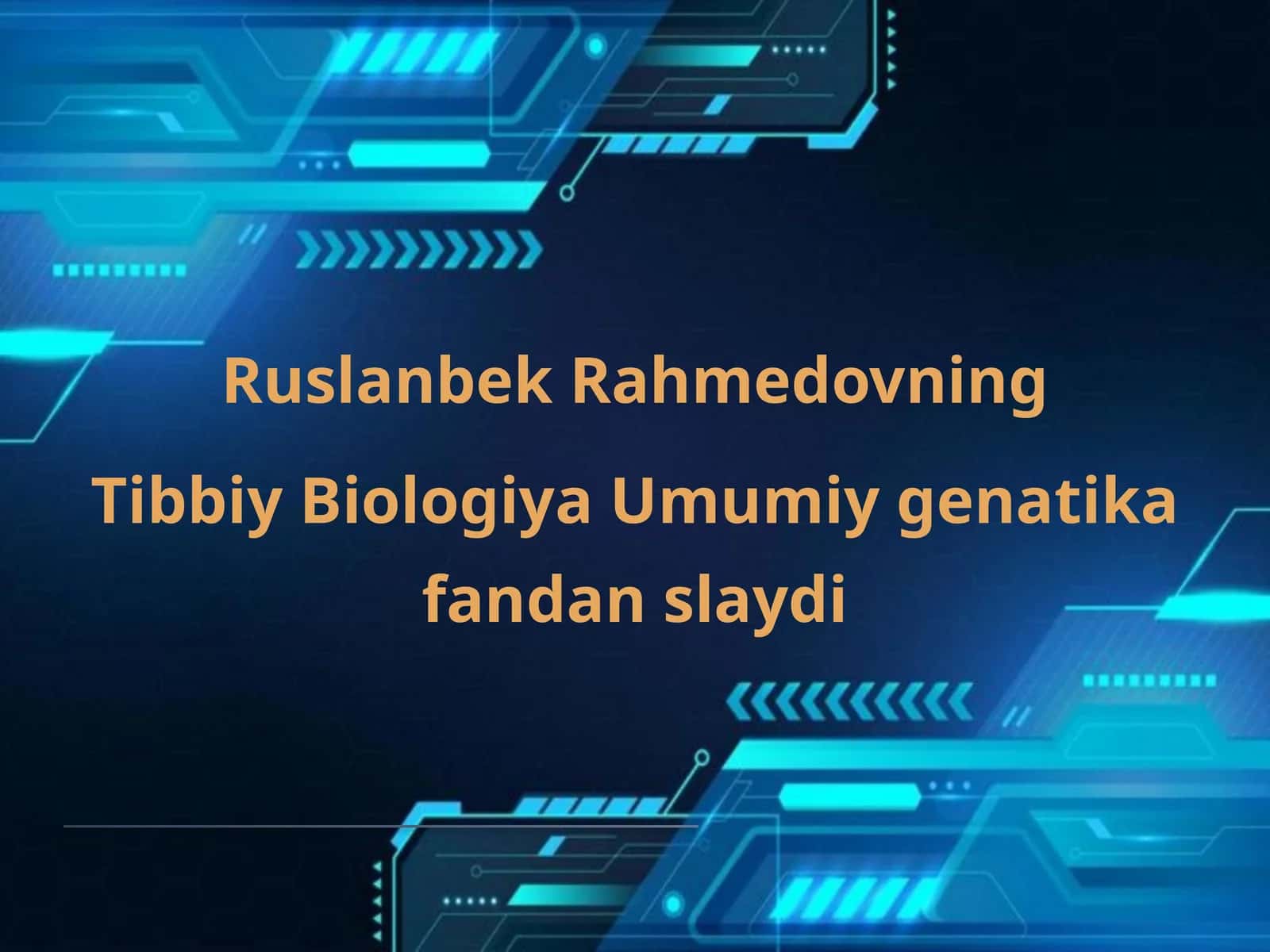 Tibbiy Biologiya Umumiy Genatika