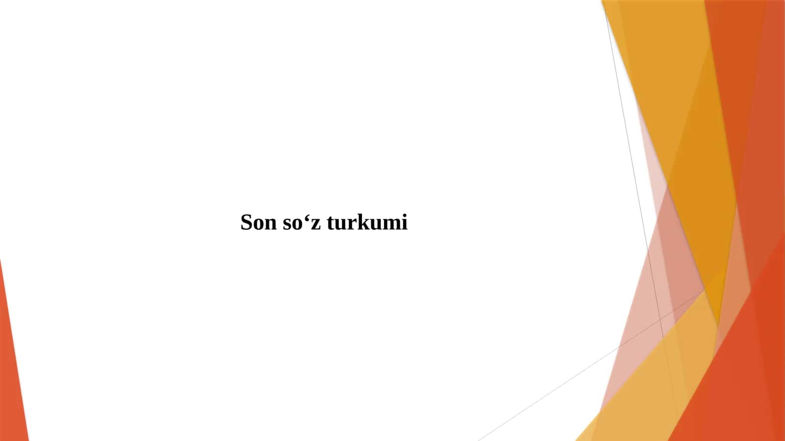 Son so‘z turkumi