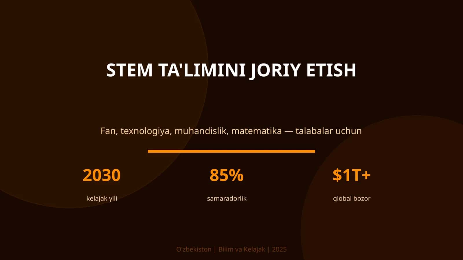 STEM ta'lmini joriy etish