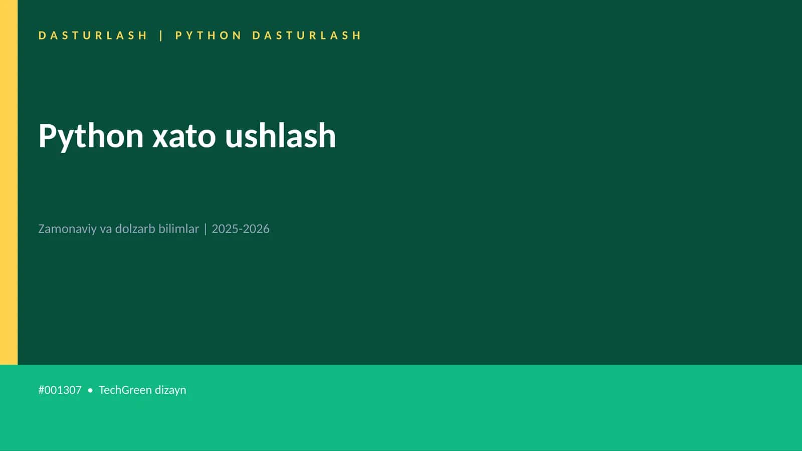 Python xato ushlash