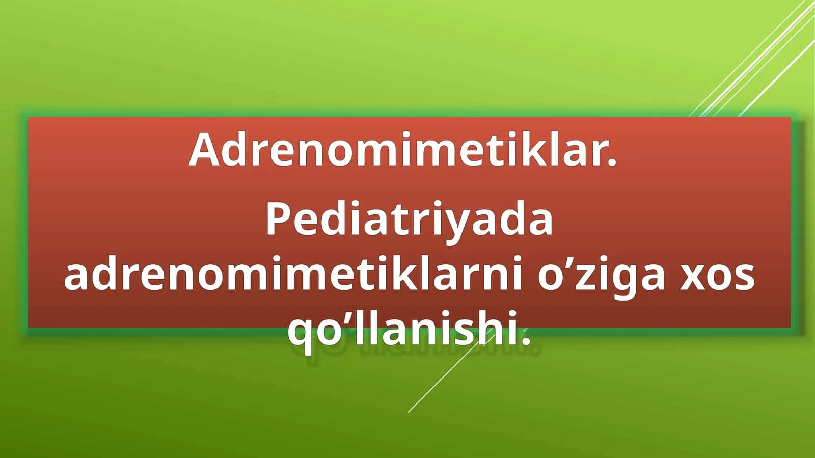 Adrenomimetiklar
