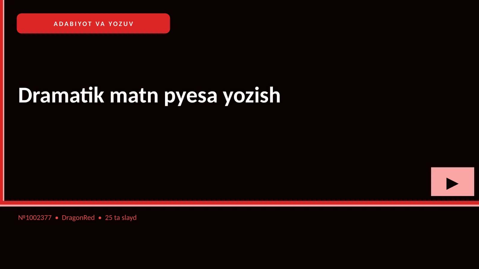 Dramatik matn pyesa yozish