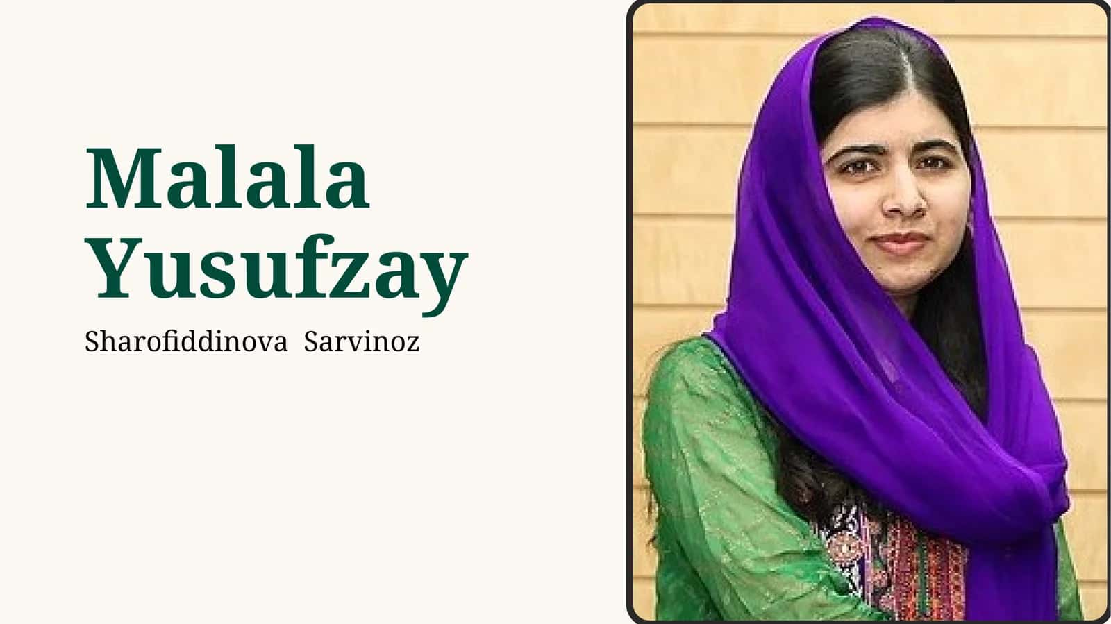 Malala Yusufzay
