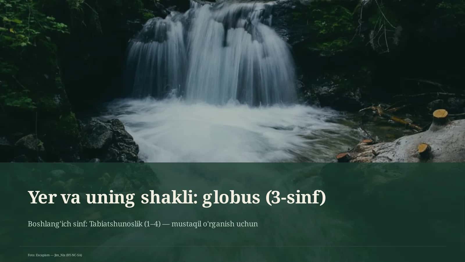 Yer va uning shakli: globus (3-sinf)
