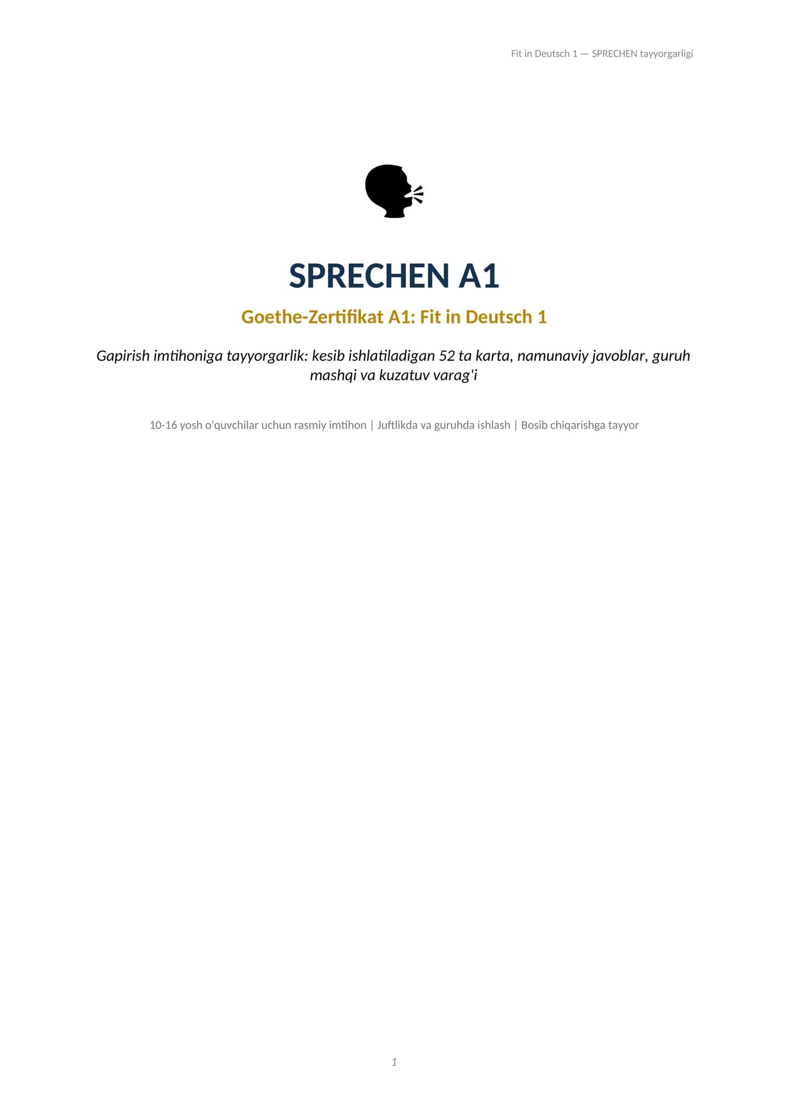 SPRECHEN tayyorgarligi