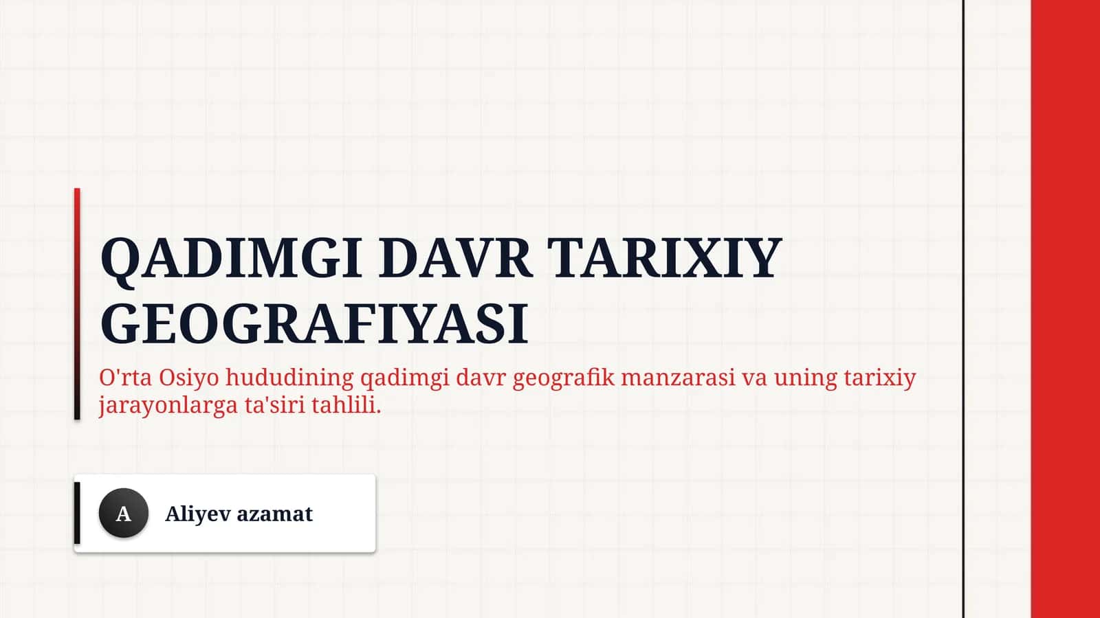 Qadimgi davr tarixiy geografiyasi