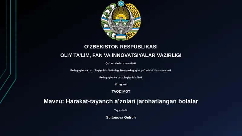 Harakat-tayanch aʼzolari jarohatlangan bolalar