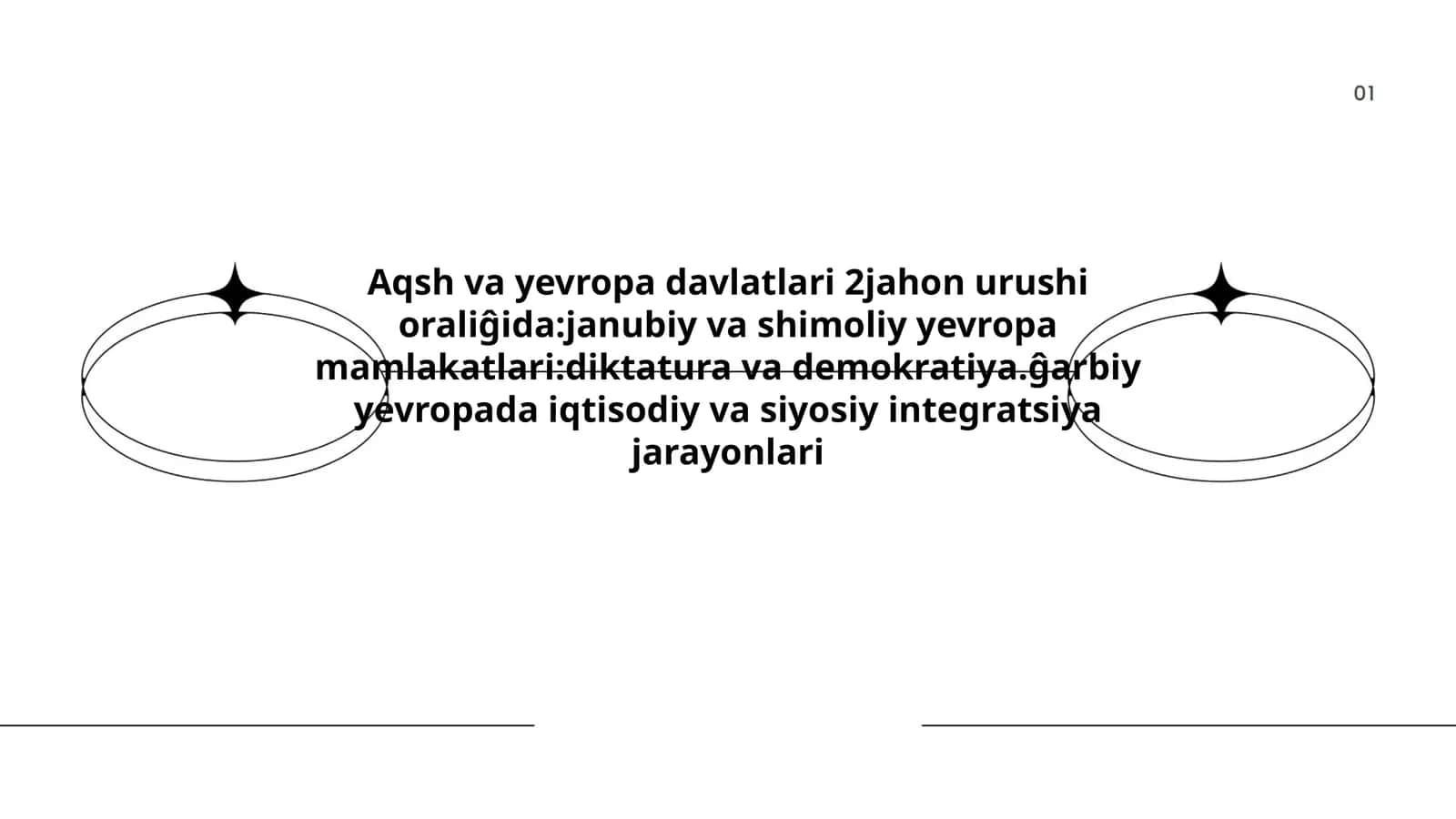 Aqsh va Yevropa Davlatlari 2-Jahon Urushi Oraligida