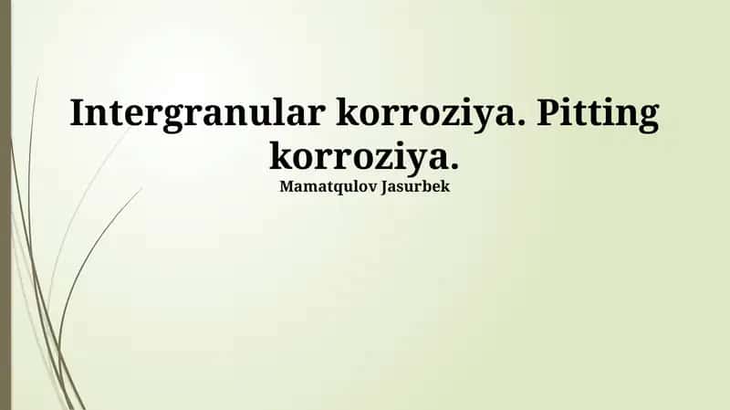 Intergranular korroziya