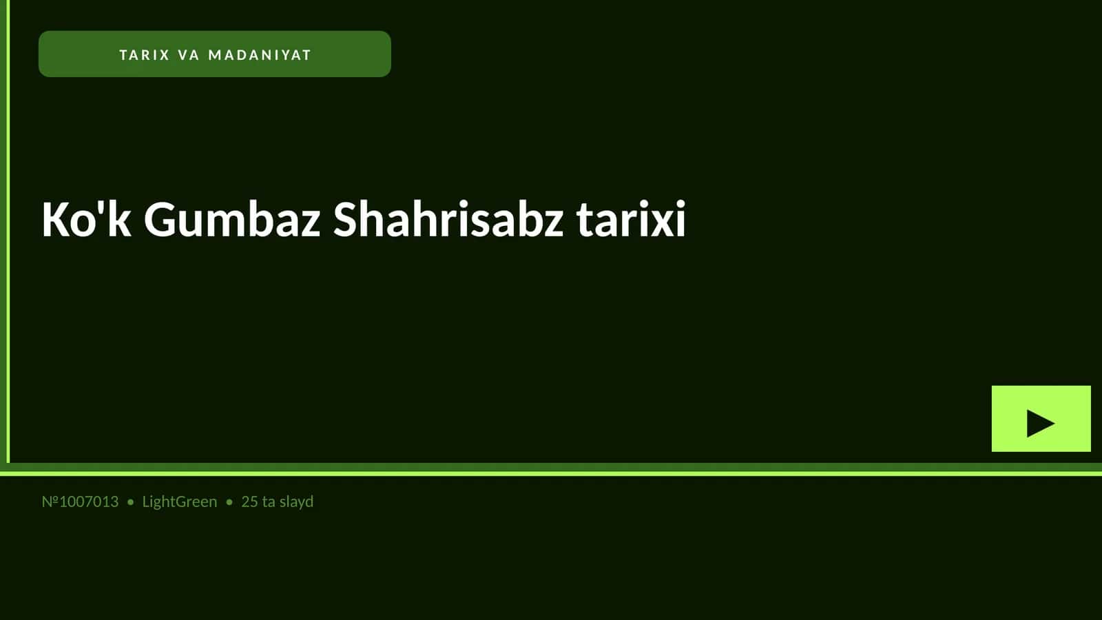 Ko'k Gumbaz Shahrisabz tarixi