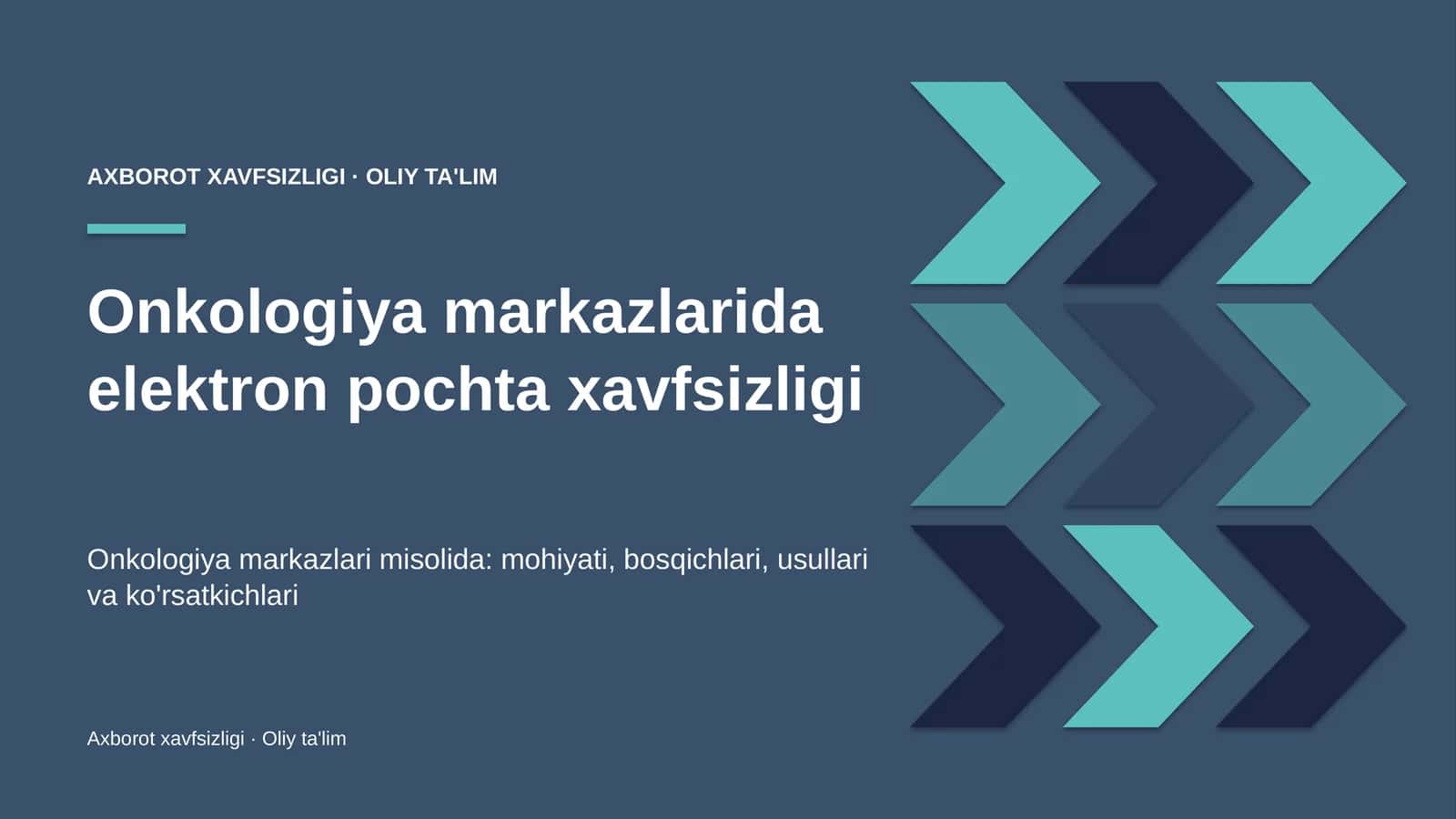 Onkologiya markazlarida elektron pochta xavfsizligi