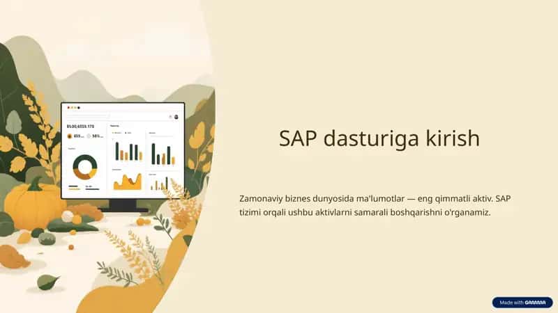 SAP dasturiga kirish