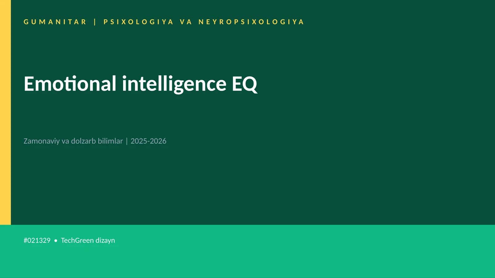 Emotional intelligence EQ