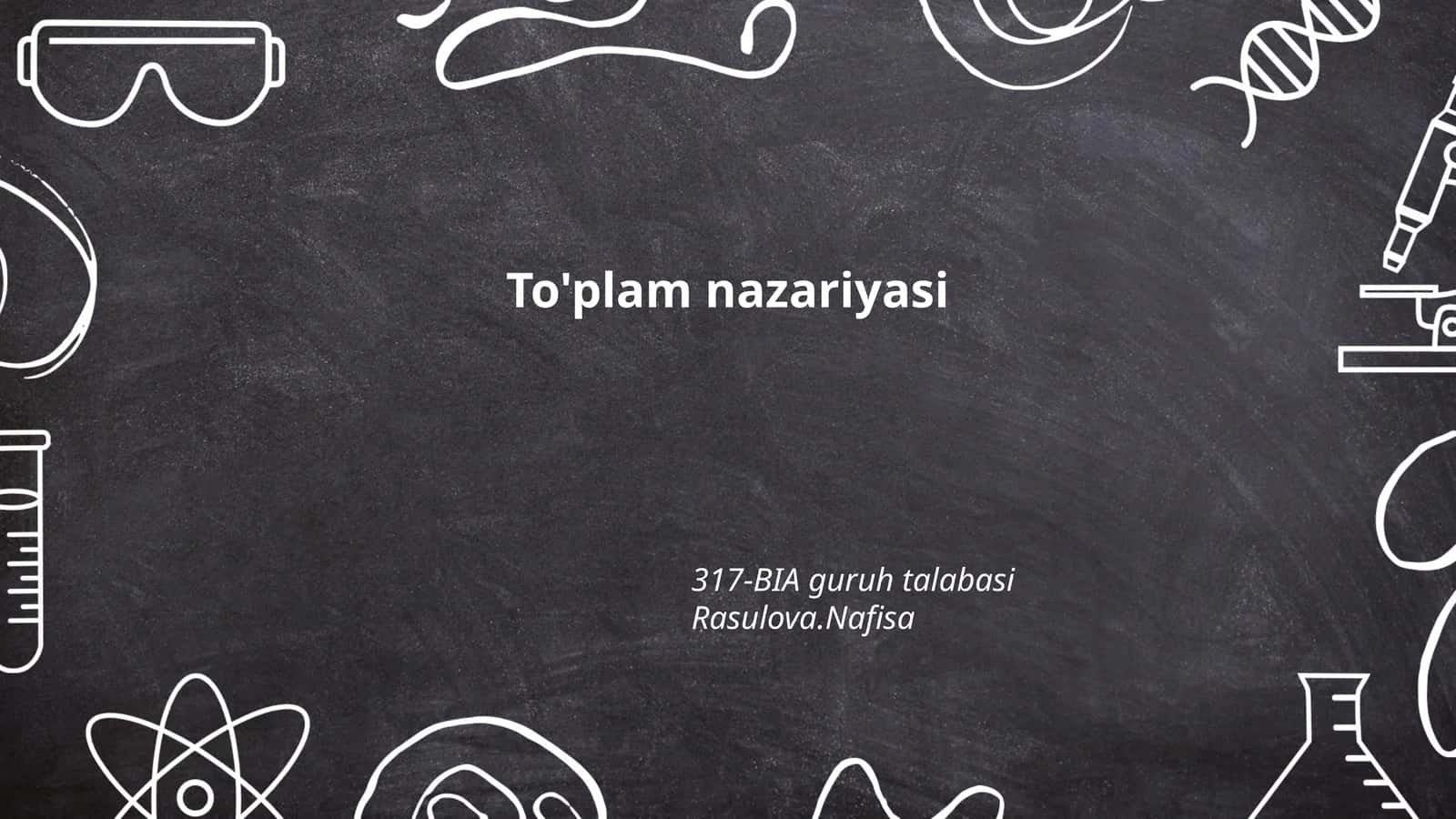 To'plam nazariyasi