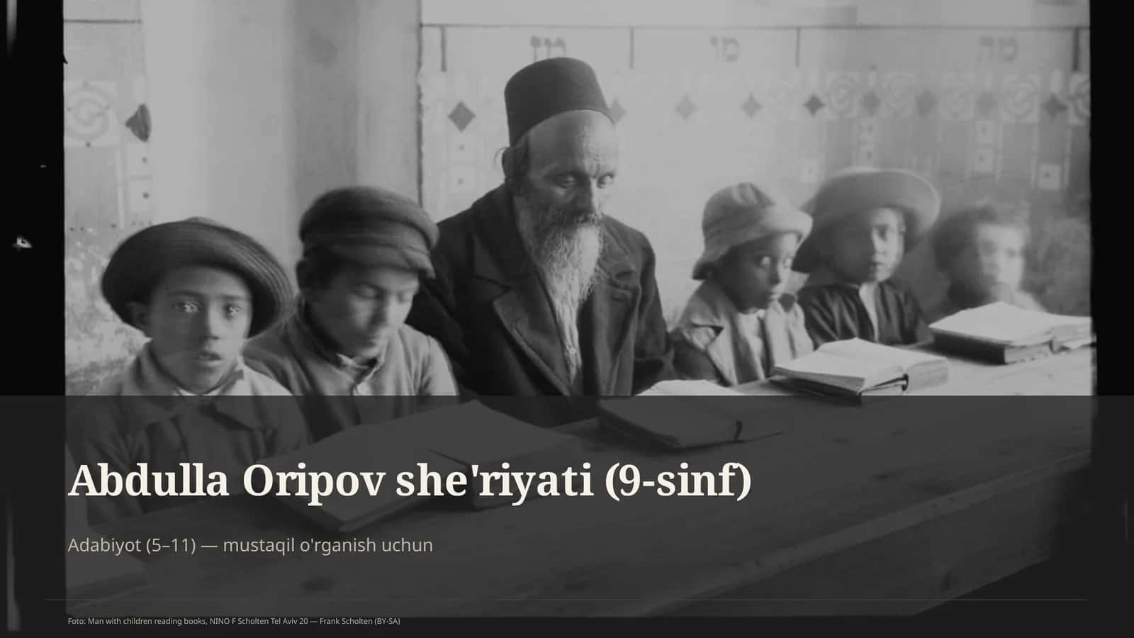 Abdulla Oripov she'riyati (9-sinf)