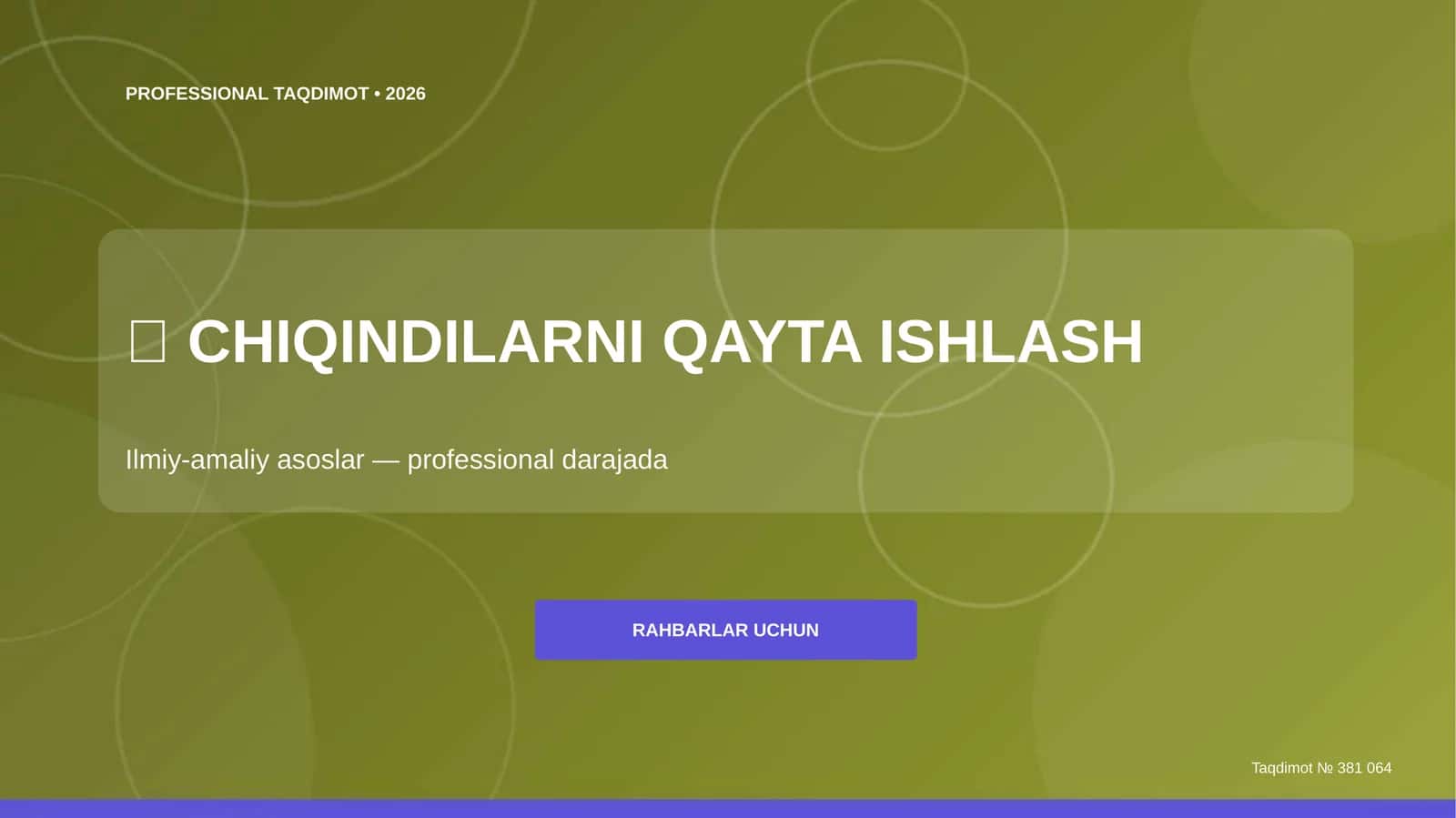 PROFESSIONAL TAQDIMOT • 2026