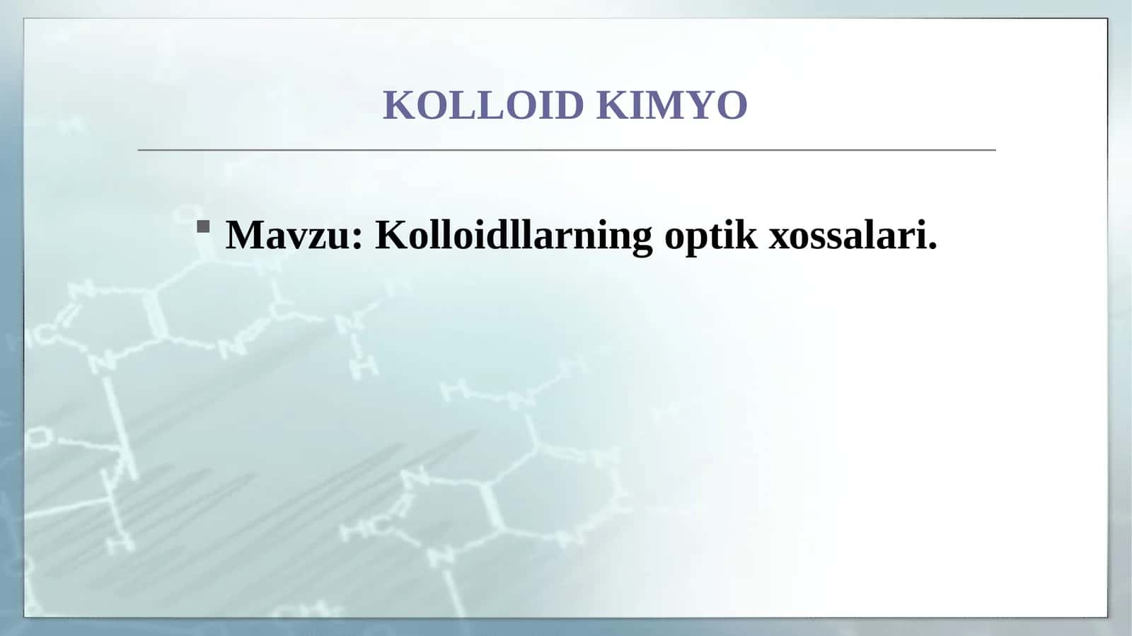 Kolloid Kimyo