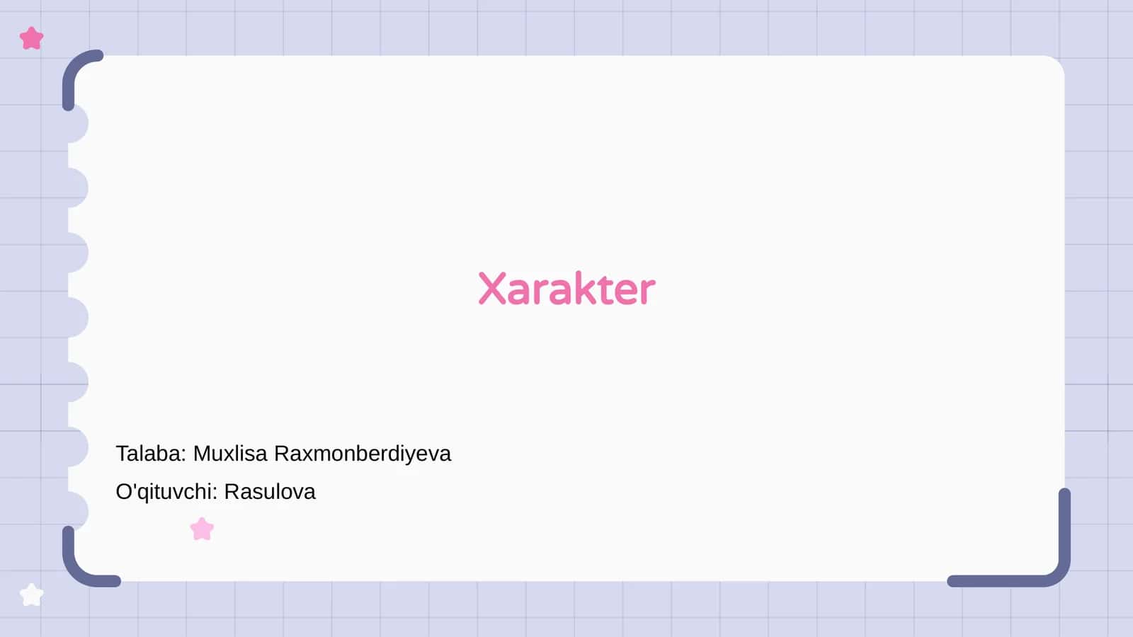 Xarakter
