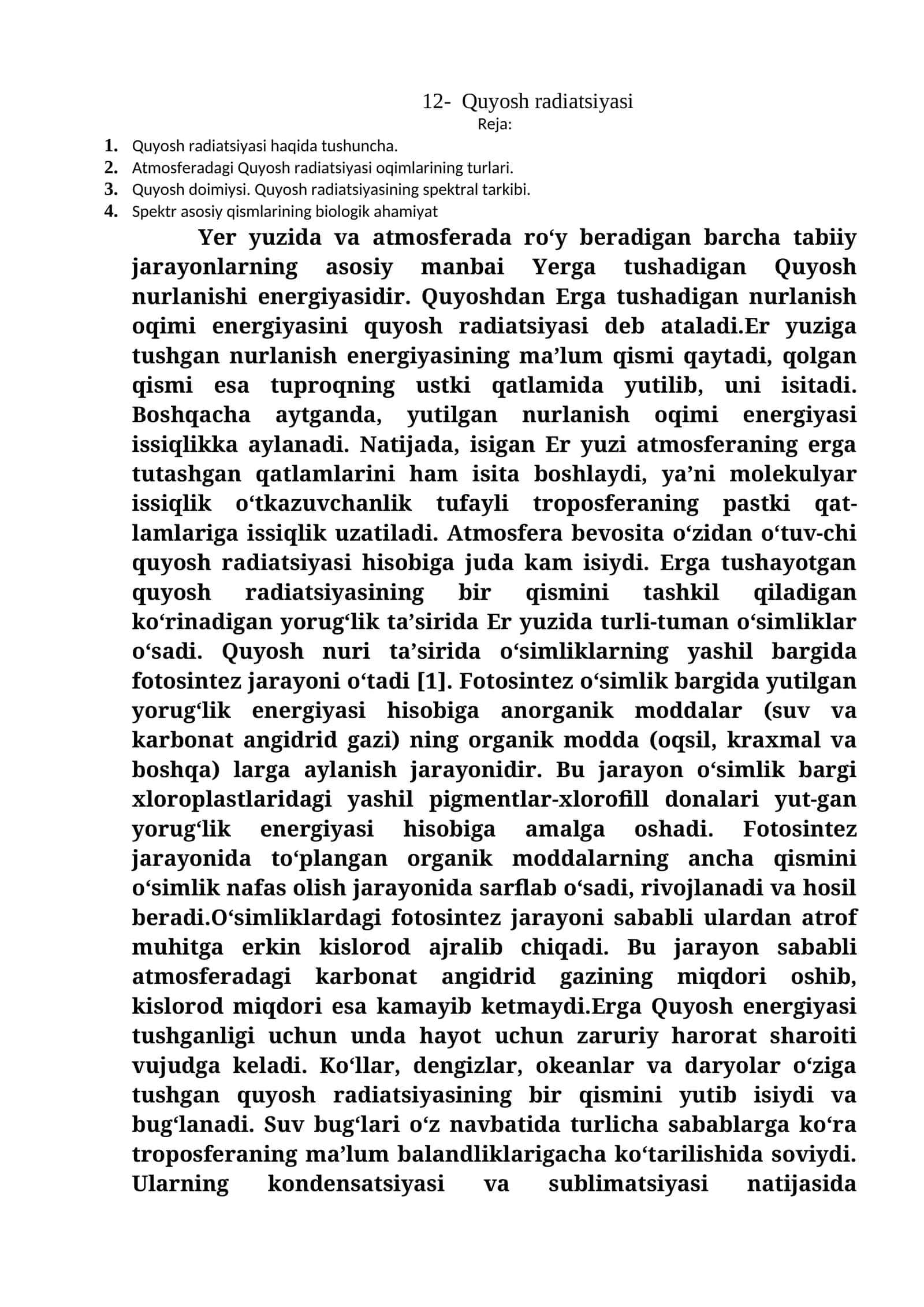 Quyosh radiatsiyasi