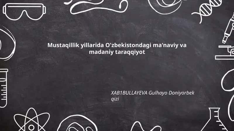 Ma'naviy va madaniy taraqqiyot Uzbekistonda
