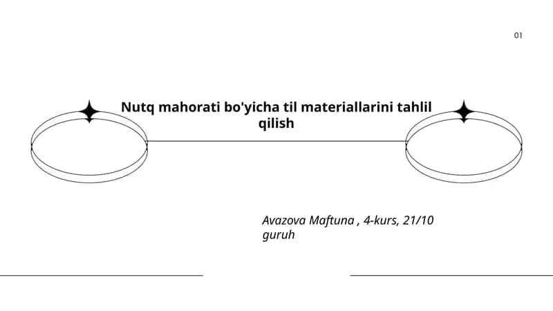 Nutq mahorati bo'yicha til materiallarini tahlil qilish